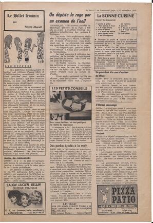 Le Soleil de Vancouver, November 14, 1969, page 9