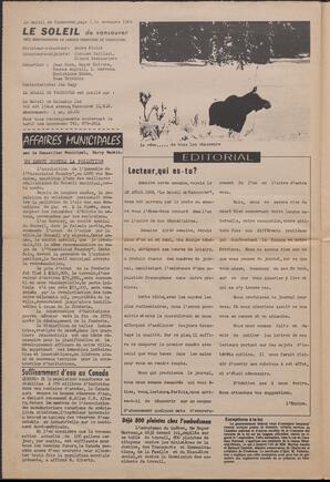 Le Soleil de Vancouver, November 14, 1969, page 2
