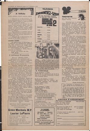 Le Soleil de Vancouver, November 7, 1969, page 12
