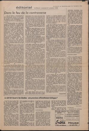 Le Soleil de Vancouver, November 7, 1969, page 5