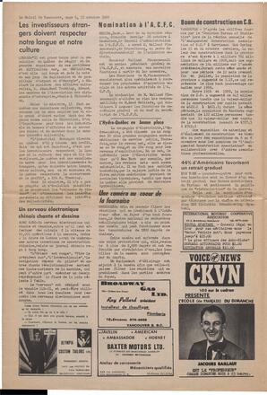 Le Soleil de Vancouver, October 31, 1969, page 6