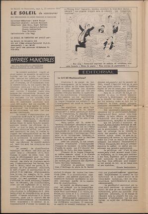 Le Soleil de Vancouver, October 31, 1969, page 2
