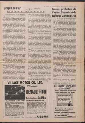 Le Soleil de Vancouver, October 10, 1969, page 3