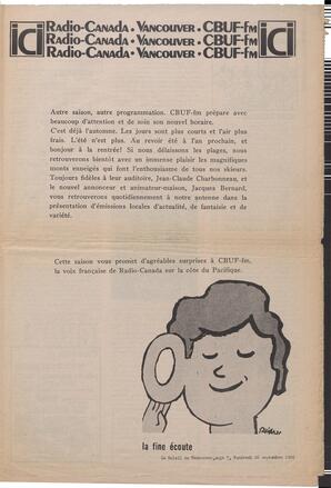 Le Soleil de Vancouver, September 26, 1969, page 7