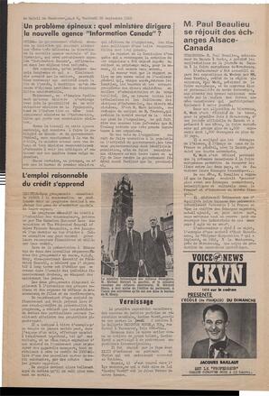 Le Soleil de Vancouver, September 26, 1969, page 6