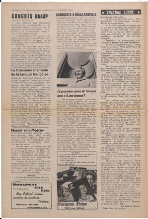 Le Soleil de Vancouver, September 19, 1969, page 4