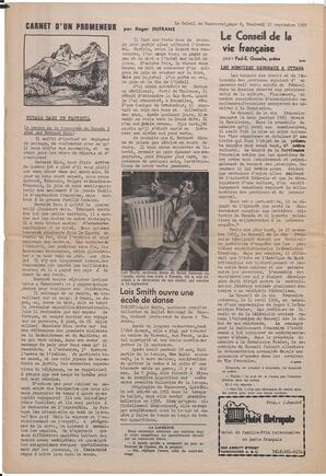 Le Soleil de Vancouver, September 12, 1969, page 8