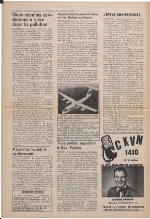 Le Soleil de Vancouver, September 12, 1969, page 6