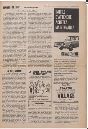 Le Soleil de Vancouver, September 5, 1969, page 3