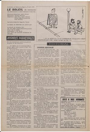 Le Soleil de Vancouver, August 8, 1969, page 2