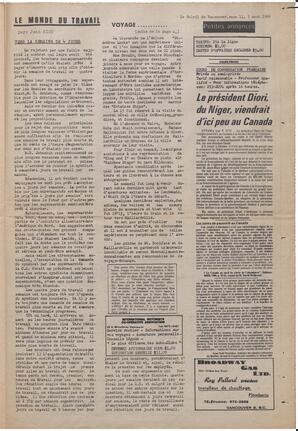 Le Soleil de Vancouver, August 1, 1969, page 11