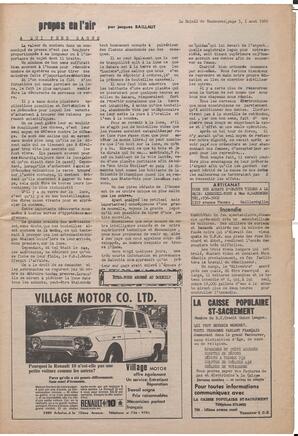 Le Soleil de Vancouver, August 1, 1969, page 3