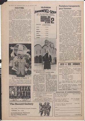 Le Soleil de Vancouver, July 25, 1969, page 12