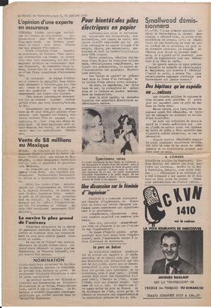 Le Soleil de Vancouver, July 25, 1969, page 6