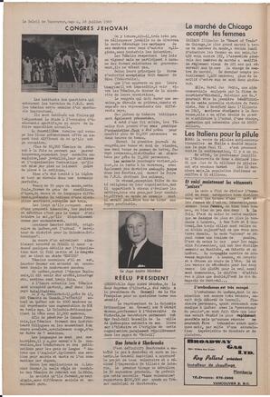 Le Soleil de Vancouver, July 18, 1969, page 4