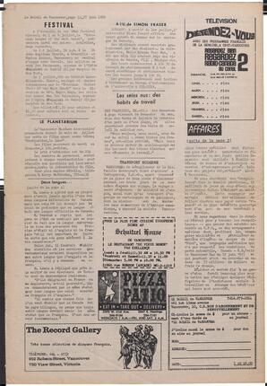 Le Soleil de Vancouver, June 27, 1969, page 12