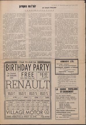 Le Soleil de Vancouver, June 27, 1969, page 3