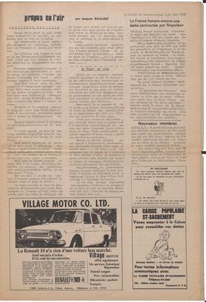 Le Soleil de Vancouver, June 13, 1969, page 3