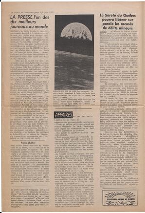 Le Soleil de Vancouver, June 6, 1969, page 6