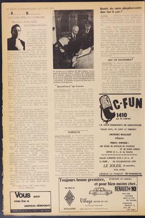 Le Soleil de Vancouver, April 25, 1969, page 6
