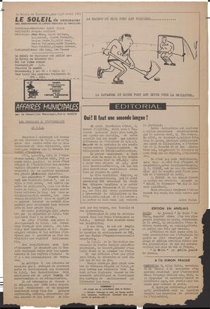 Le Soleil de Vancouver, April 18, 1969, page 2