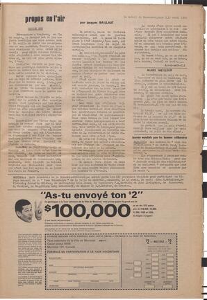Le Soleil de Vancouver, April 11, 1969, page 3