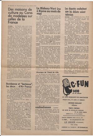 Le Soleil de Vancouver, April 4, 1969, page 6