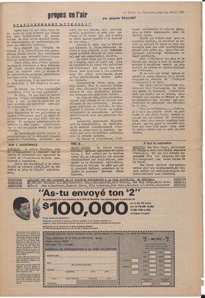 Le Soleil de Vancouver, April 4, 1969, page 3