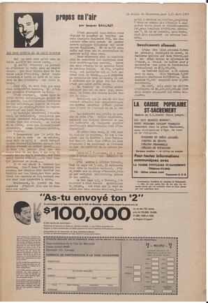 Le Soleil de Vancouver, March 28, 1969, page 3