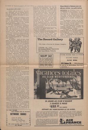 Le Soleil de Vancouver, March 21, 1969, page 6
