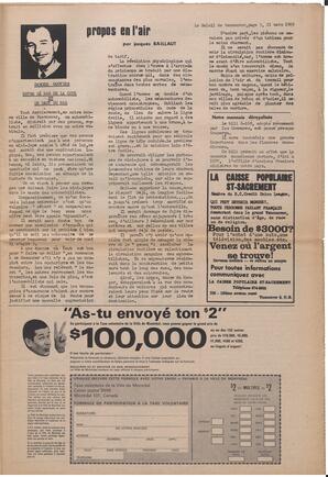 Le Soleil de Vancouver, March 21, 1969, page 3