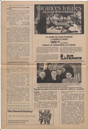 Le Soleil de Vancouver, March 7, 1969, page 6