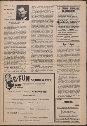Le Soleil de Vancouver, February 28, 1969, page 3