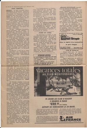 Le Soleil de Vancouver, February 21, 1969, page 6