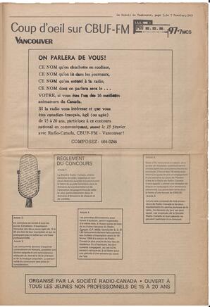 Le Soleil de Vancouver, February 7, 1969, page 7