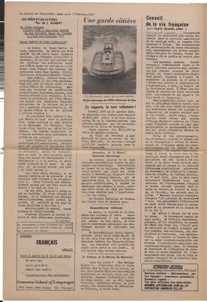 Le Soleil de Vancouver, February 7, 1969, page 4