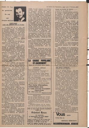 Le Soleil de Vancouver, February 7, 1969, page 3