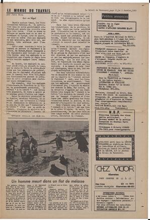 Le Soleil de Vancouver, January 3, 1969, page 11