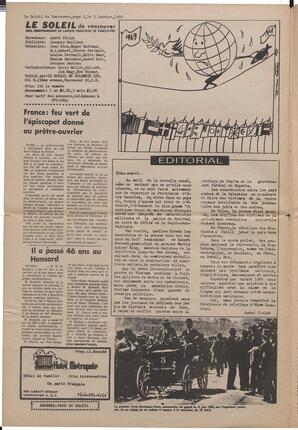 Le Soleil de Vancouver, January 3, 1969, page 2