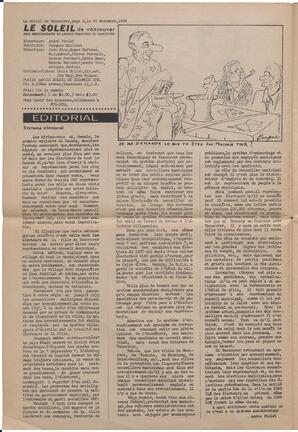Le Soleil de Vancouver, November 29, 1968, page 2