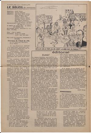 Le Soleil de Vancouver, November 1, 1968, page 2