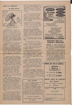 Le Soleil de Vancouver, October 18, 1968, page 5