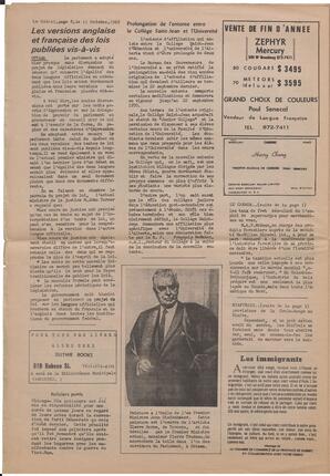Le Soleil de Vancouver, October 11, 1968, page 8