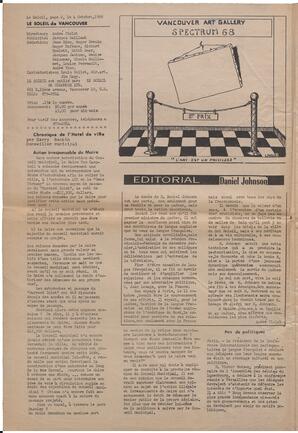 Le Soleil de Vancouver, October 4, 1968, page 2