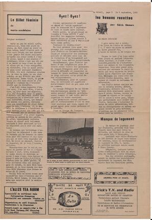 Le Soleil de Vancouver, September 6, 1968, page 9