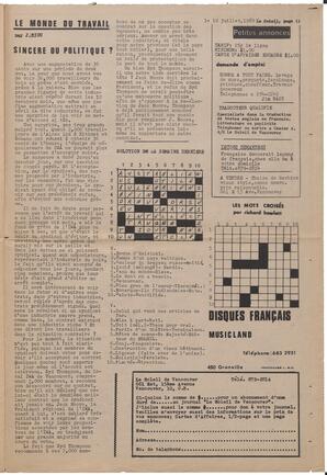 Le Soleil de Vancouver, July 19, 1968, page 11