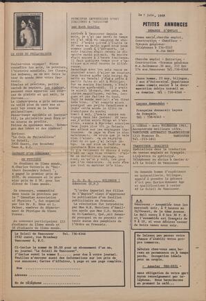 Le Soleil de Vancouver, June 7, 1968, page 11