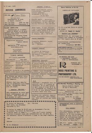 Le Soleil de Vancouver, May 31, 1968, page 11