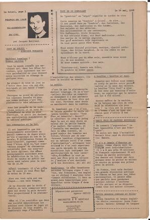 Le Soleil de Vancouver, May 24, 1968, page 3