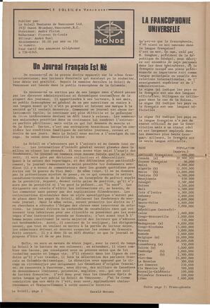 Le Soleil de Vancouver, May 3, 1968, page 2